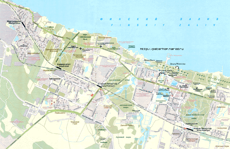 Карта Петергофа big