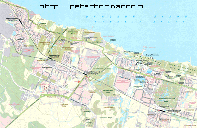 Карта Петергофа